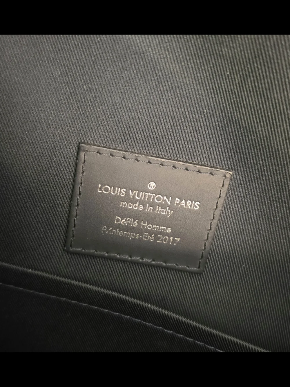 Louis Vuitton Men’s Navy Monogram Messenger Savane Bag with Lion Print M64248